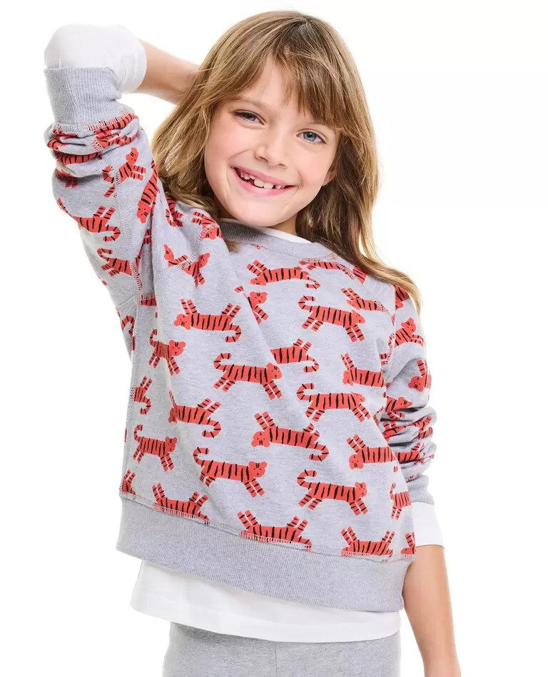 Bright Kids Basics Print Sweatshirt | Hanna Andersson
