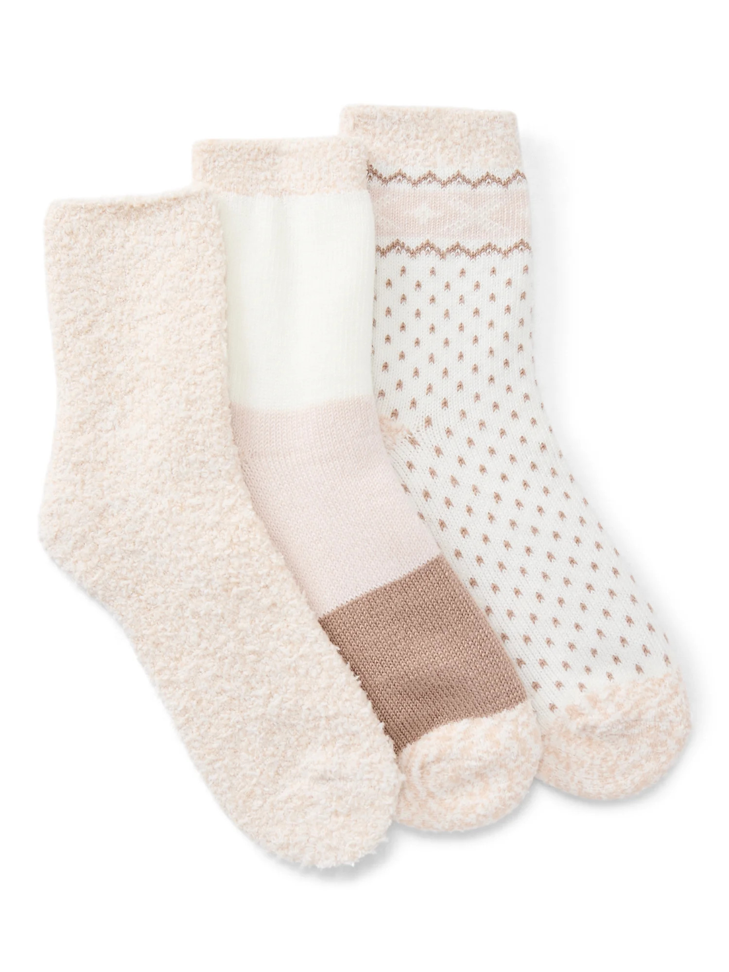 Joyspun Women's Double Layer Crew Lounge Socks, 3-Pack, Fits Shoe Sizes 4-10 | Walmart (US)