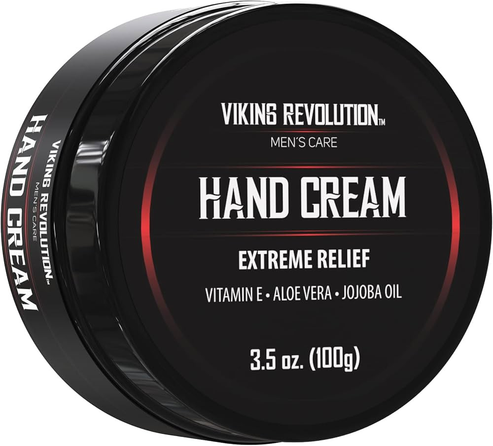 Viking Revolution Mens Hand Cream for Men - Hand Cream for Dry Cracked Hands Repair Cream - Dry H... | Amazon (US)