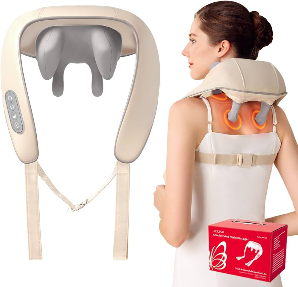 Neck Massager with Heat, Shiatsu Shoulder Massager, Electric Acupressure Neck Massager Gift for P... | Amazon (US)