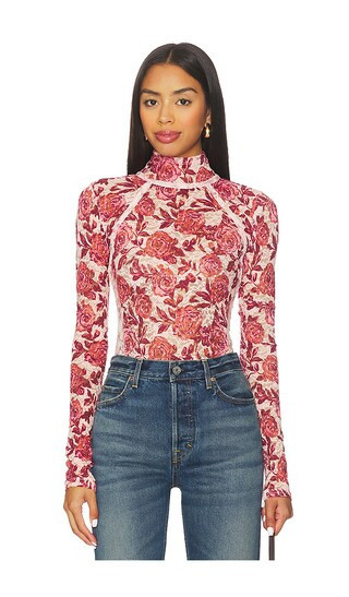 Free People Lyric Long Sleeve in Red. - size L | Revolve Clothing (Global)