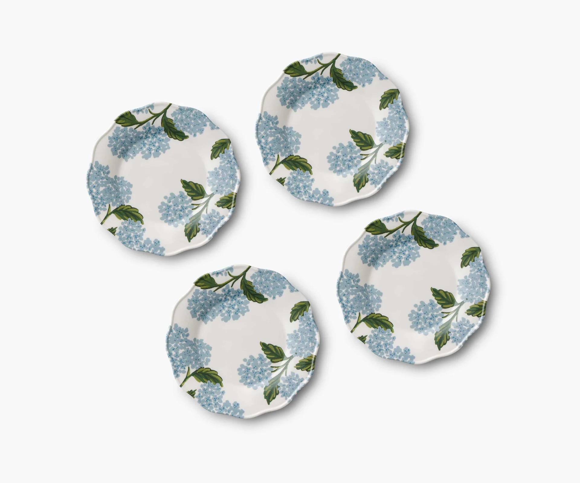 Melamine Assorted Dessert Plates - Hydrangea | Rifle Paper Co.