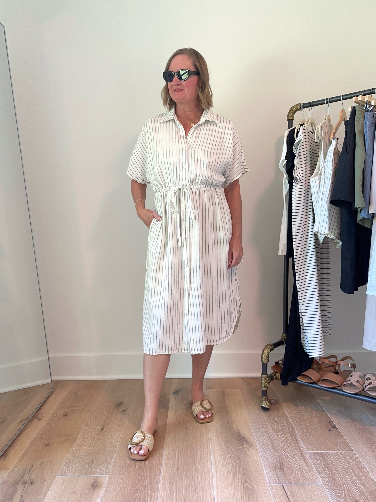 Styling Target’s Summer New Arrivals 😎 Capsule wardrobe staples at budget prices ✔️ 

Striped linen dress
Straw rattan slide sandals