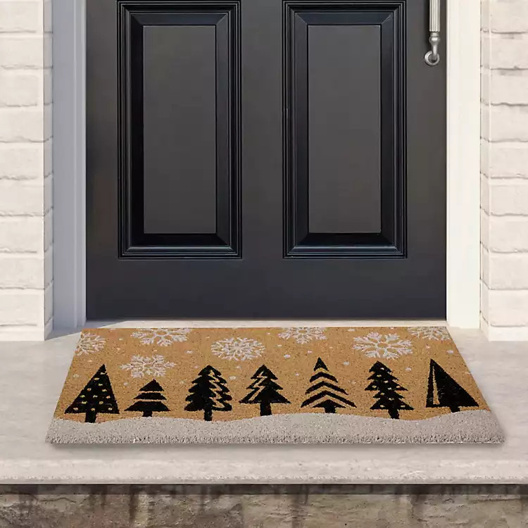 Snowdrift Forest Christmas Doormat | Kirkland's Home