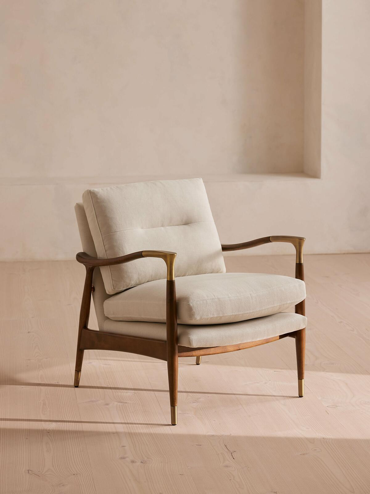 Theodore Armchair, Linen, Natural, US - Soho Home | Soho Home Ltd