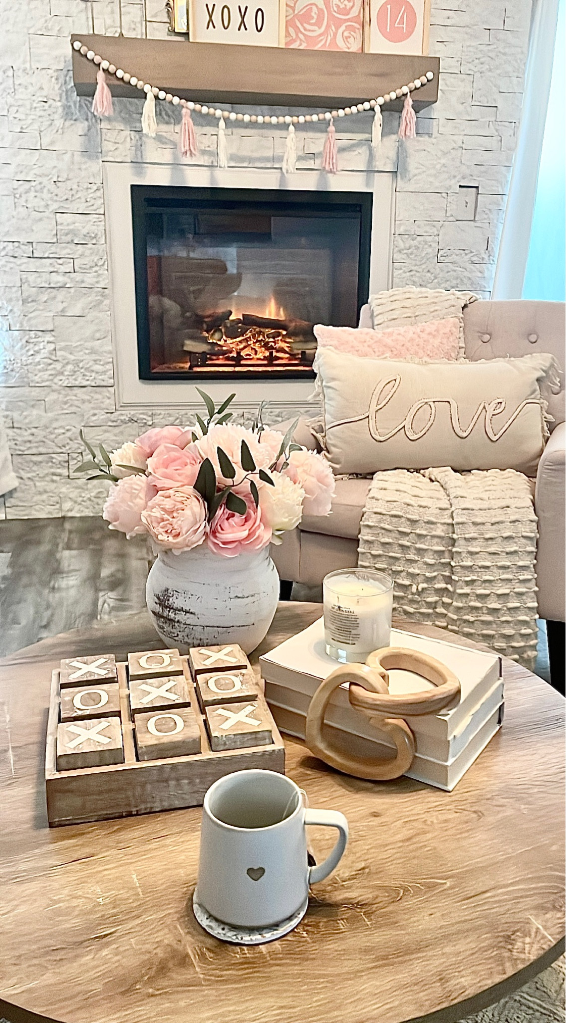 living room valentines items. 
wooden tic-tac-toe game is from Krumpets home decor 

#LTKSeasonal #LTKhome #LTKstyletip