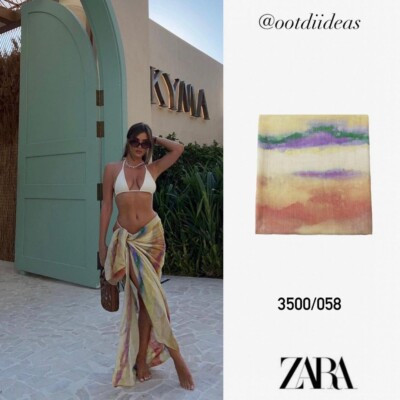 ZARA WOMAN NWT SS23 TIE-DYE RAMIE PAREO SKIRT 3500/058  | eBay | eBay US