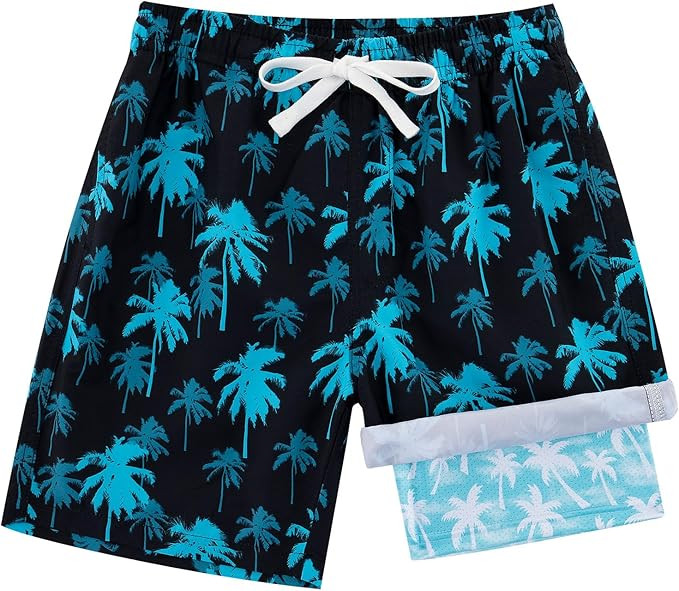 swimsobo Boys Swim Trunks for 5-16 Years Compression Liner Swimsuit Shorts Swimwear Boxer Bathing... | Amazon (US)