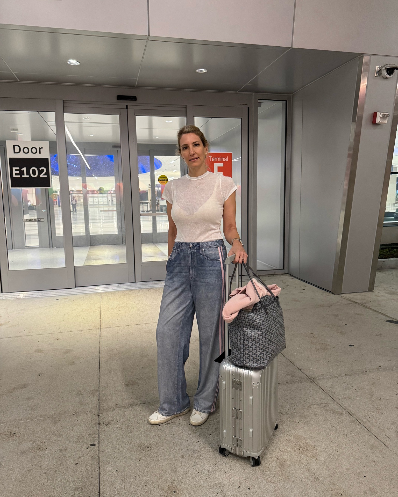 New travel outfit for a trip to NYC. Comfy and feminine for an early flight.

#LTKTravel #LTKdayinmylife #LTKootd