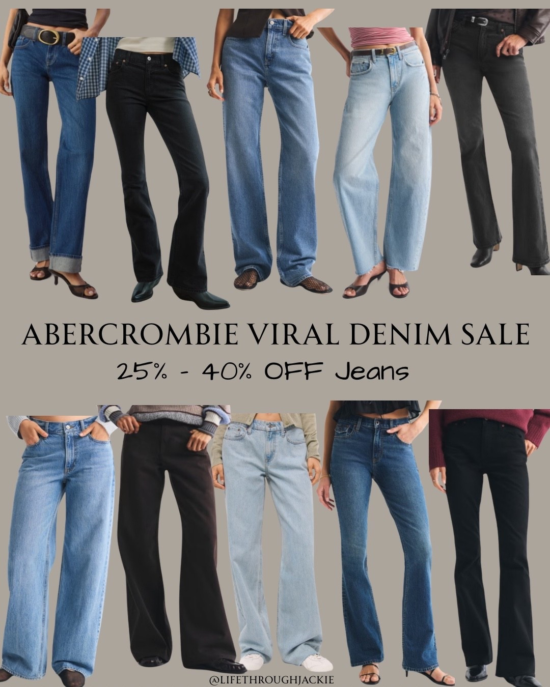 Abercrombie Viral Denim Sale
25% - 40% OFF Jenas @abercrombie 


#LTKmomlife #LTKOver40 #LTKSaleAlert
