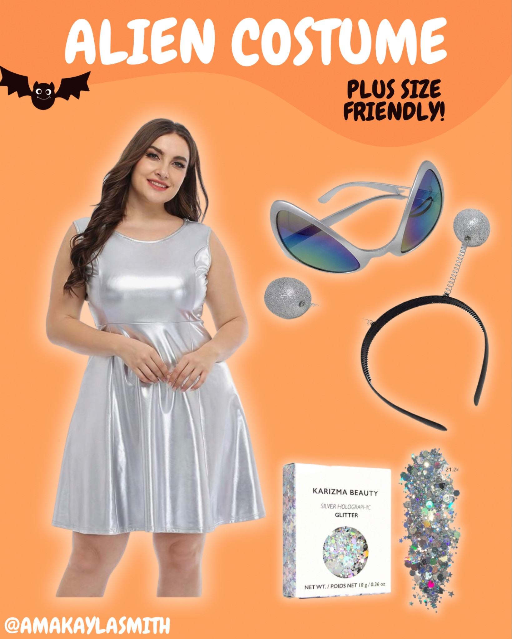 Alien costume idea. Make your partner be an astronaut and you have a cute couples costume!

#LTKmidsize #LTKHalloween #LTKplussize