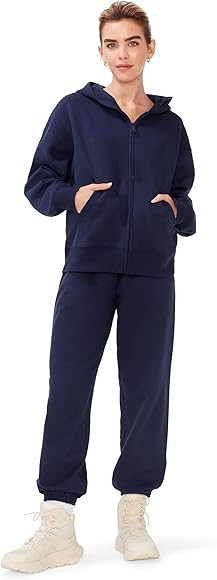 KUT & SO Womens Sweatsuits – Oversized Track Suit 2-Piece Set Includes Zip Hoodie and High-Rise... | Amazon (US)