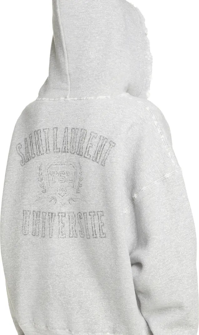 Oversize Grunge Université Cotton Logo Graphic Hoodie | Nordstrom