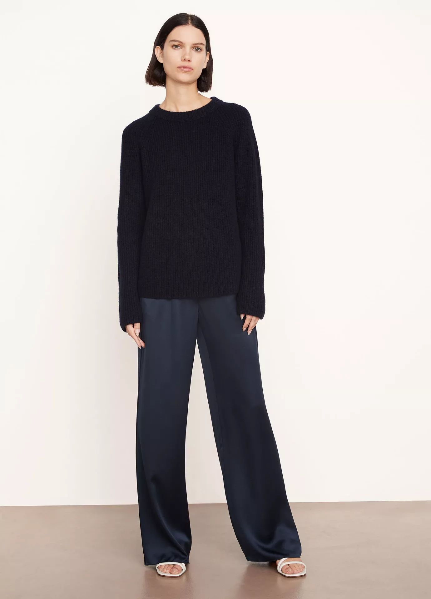 Cashmere Mock Neck Shaker Rib Sweater | Vince LLC