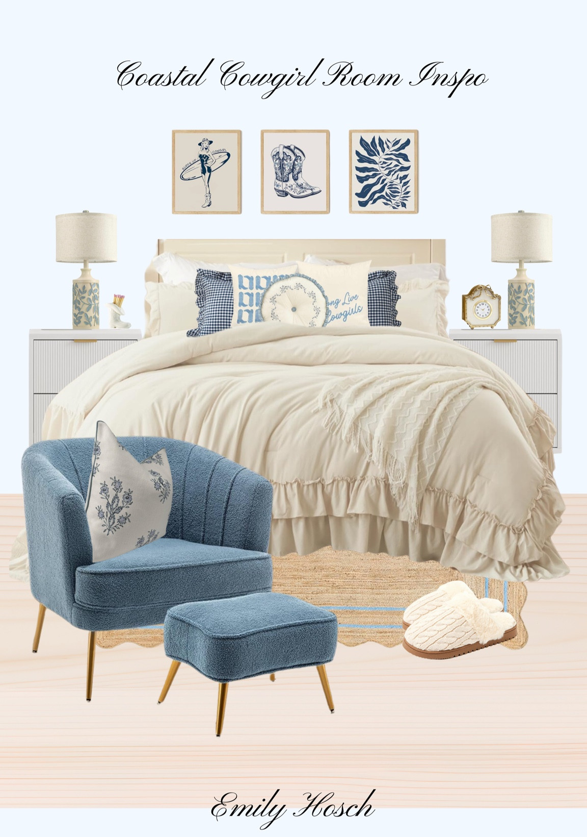 Coastal Cowgirl Bedroom Inspo

Coastal Cowgirl  bedroom inspo  coastal decor  light blue room  beach bedroom  aesthetic rooms  decor  ruffle minimalist bedding  circle pillows  chair and ottoman  slippers  rugs  lamps  coquette coastal  baby blue decor  aesthetic  wall art  art prints  emilyhosch

#LTKHome #LTKSaleAlert #LTKStyleTip