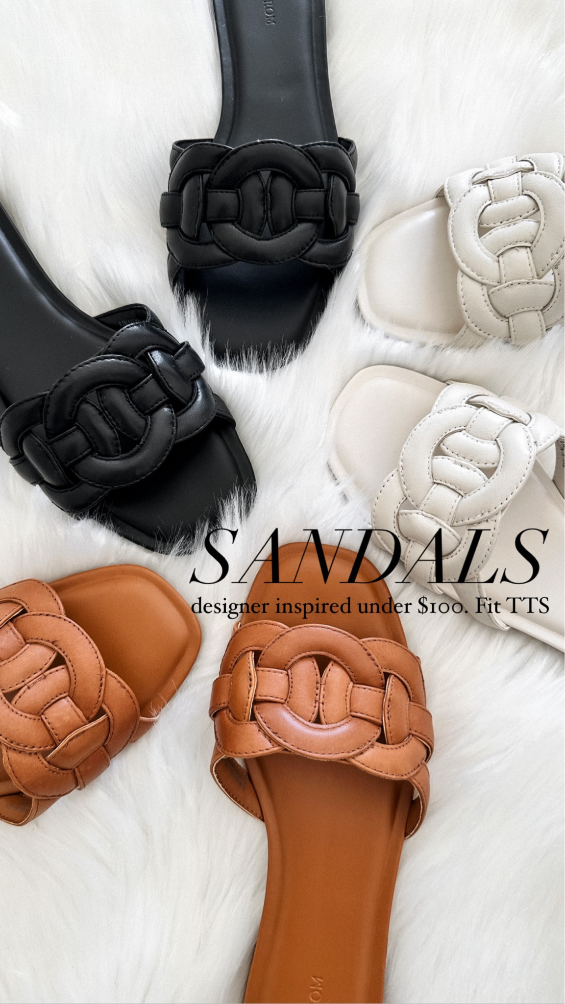 Designer inspired sandals under $100! Fit tts #sandals 

#LTKshoecrush #LTKfindsunder100 #LTKstyletip