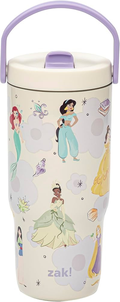 Zak Designs Disney Princess Siply 20oz Leak-Proof Straw Insulated Tumbler | Amazon (US)