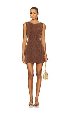 Free People Atlas Suede Mini Dress in Chicory Coffee from Revolve.com | Revolve Clothing (Global)