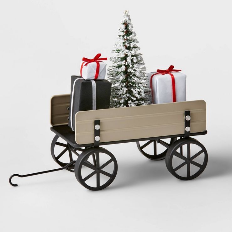 7.75" Decorative Metal Wagon with Tree and Gifts - Wondershop™ | Target