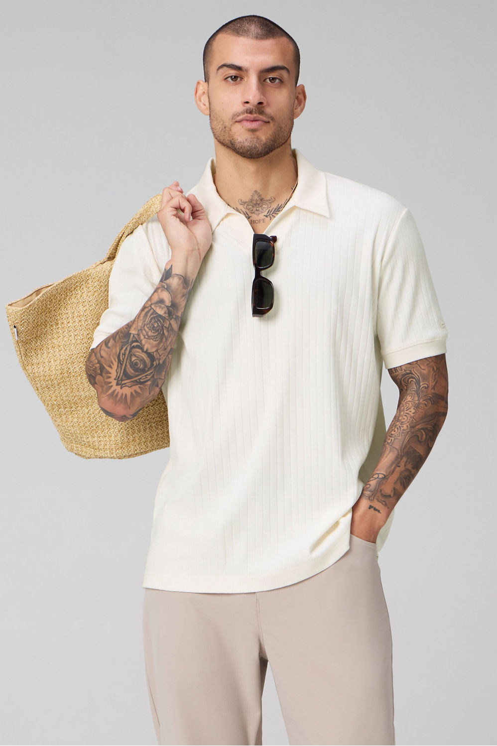 The 24-7 Ribbed Johnny Collar Polo | Fabletics