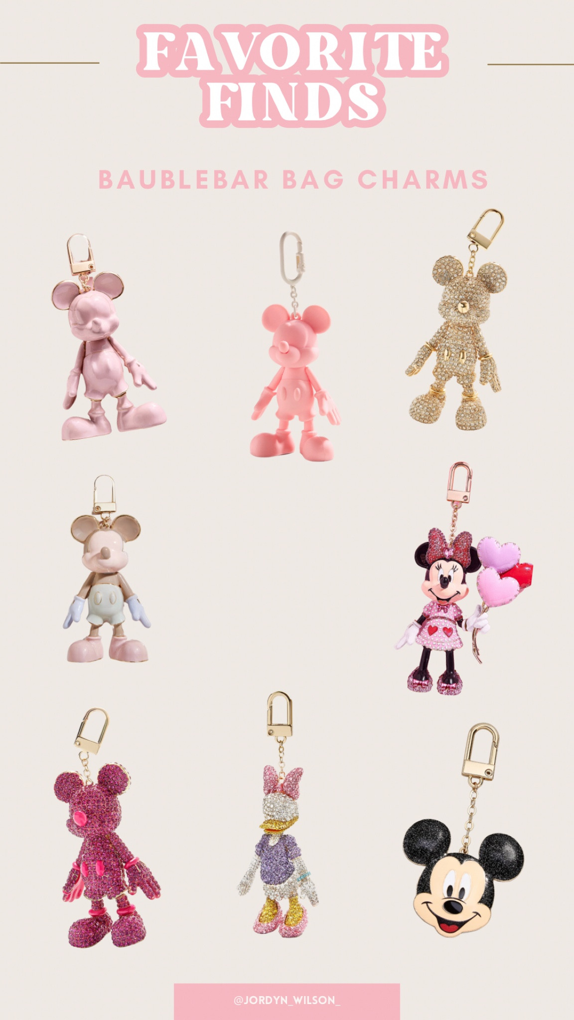 Love these bag charms for your Disney Fanny Packs or crossbody bags!! 

#disney #disneystyle #baublebar 