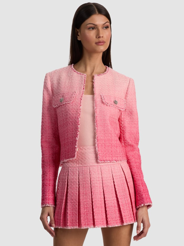 DUMONT EMBELLISHED TWEED JACKET | Alice + Olivia