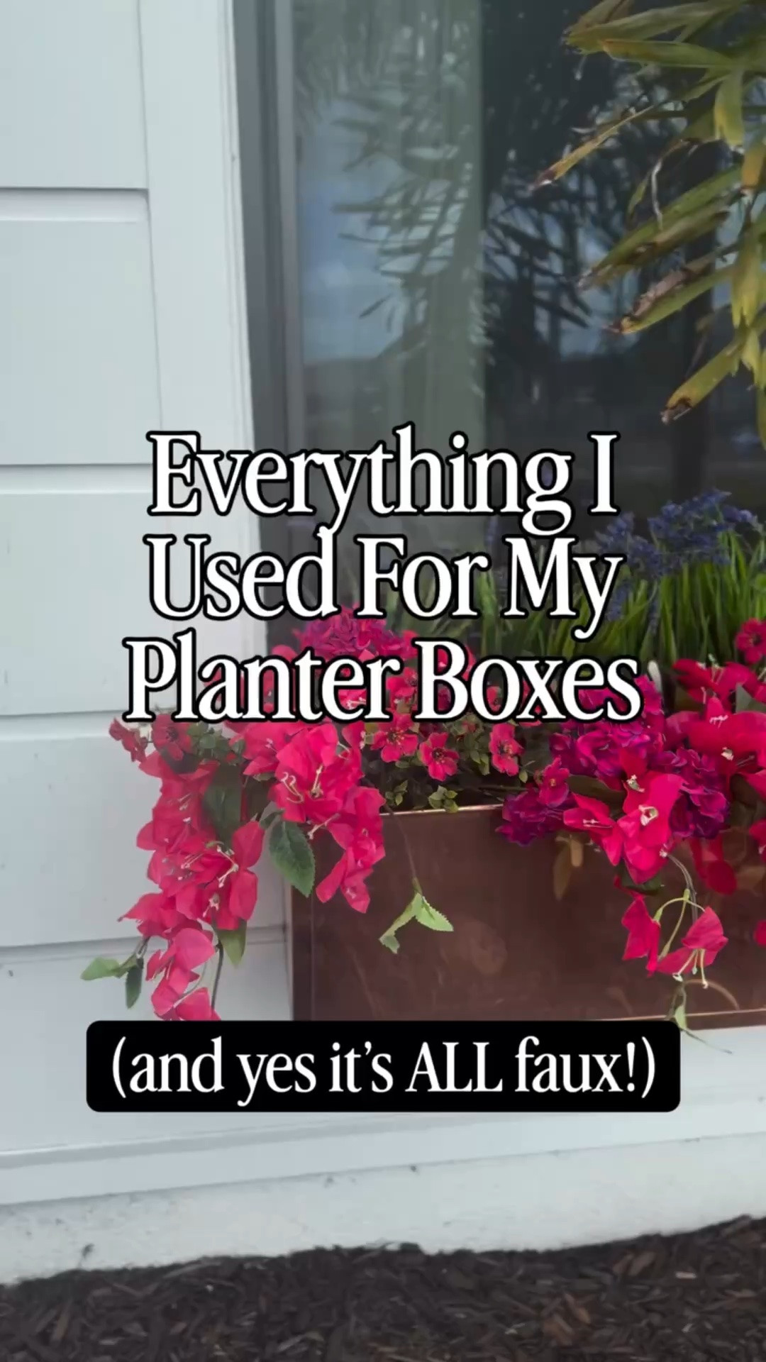 The secret to perfect window boxes year-round? 🤫 Fake it ‘til you make it!
If you love the look of lush, colorful planter boxes but hate the constant watering (and inevitable wilting), this faux floral DIY is for you. By layering different textures and heights, you can create a realistic, show-stopping arrangement that survives every season—and yes, everything I used is UV-rated so it won’t fade in the sun!
Here is my foolproof layering formula:
The Base: Flora foam blocks to keep every stem perfectly secure.
The Drama: Oversized faux bougainvillea branches for a vibrant, cascading effect (these give the best bang for your buck!).
The Fullness: Shorter, textured pink blooms to fill out the front.
The Filler: Leafy greens with a pop of purple for depth and realism.
The Height: Tall faux lavender and grasses in the back to draw the eye up.
Want the exact links to everything I used? 👇
Comment FLOWERS below and I’ll send the full supply list straight to your DMs! 🌸🌿

DIY faux floral arrangement window planter box ideas outdoor curb appeal home exterior decor styling low maintenance gardening hacks fake flowers for outside UV rated artificial plants modern home front porch design spring summer transition exterior landscaping ideas budget home upgrades.
