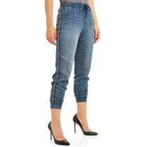Sofia Jeans Paula Soft Stretch Side Stripe Knit Denim Jogger Women's | Walmart (US)