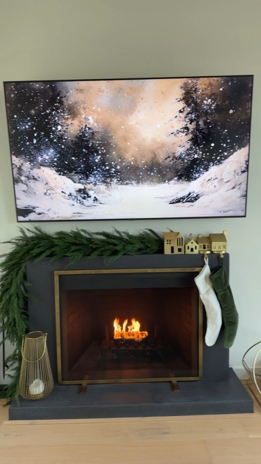 Fireplace mantle 🔥🪵🌲

#LTKHoliday #LTKHome #LTKFindsUnder100