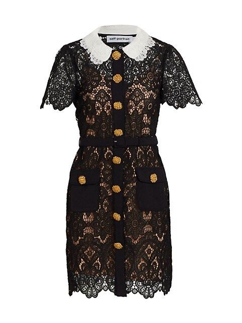 Self-Portrait Lace Minidress | Saks Fifth Avenue