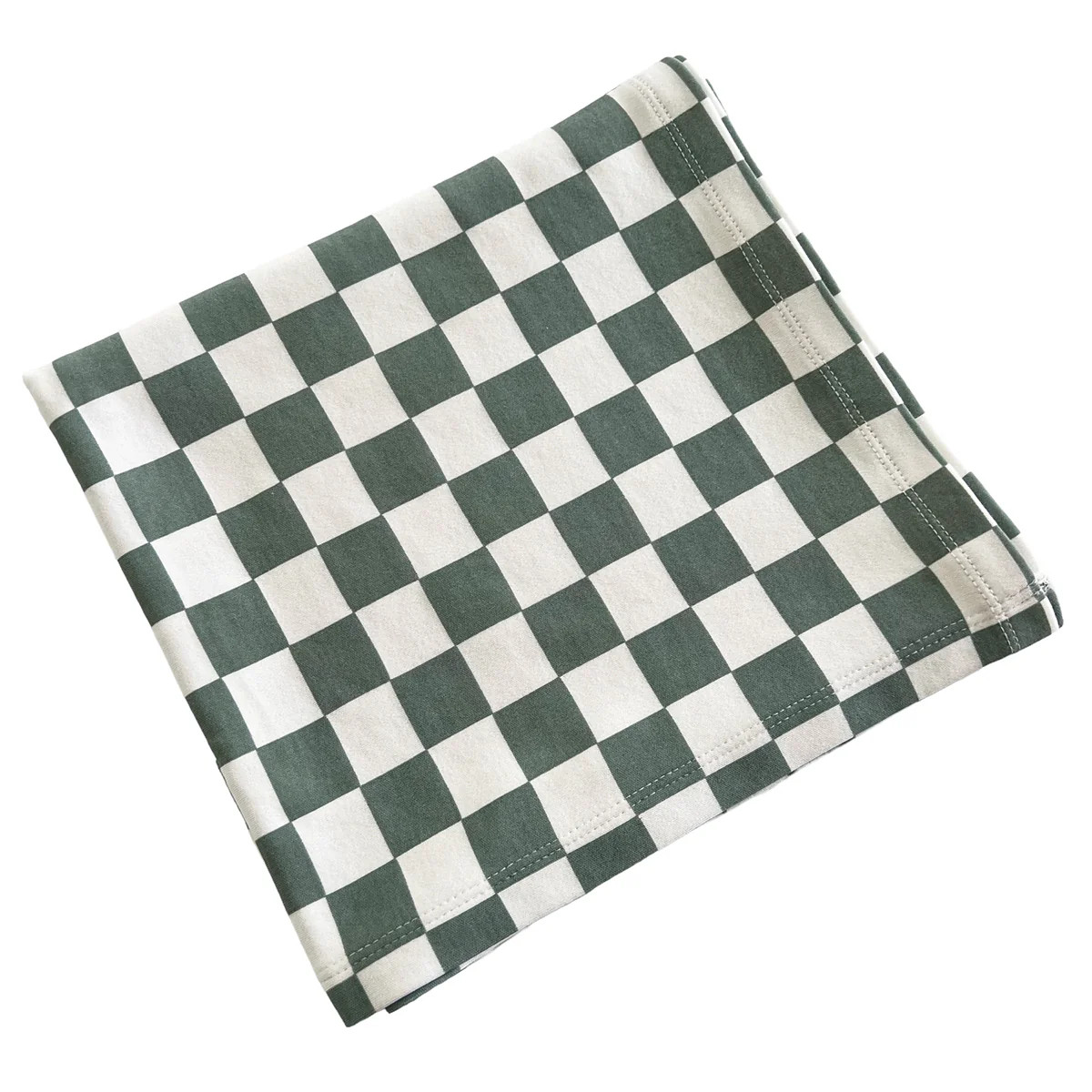 Matcha Milkshake Checkerboard / Organic Swaddle | SpearmintLOVE