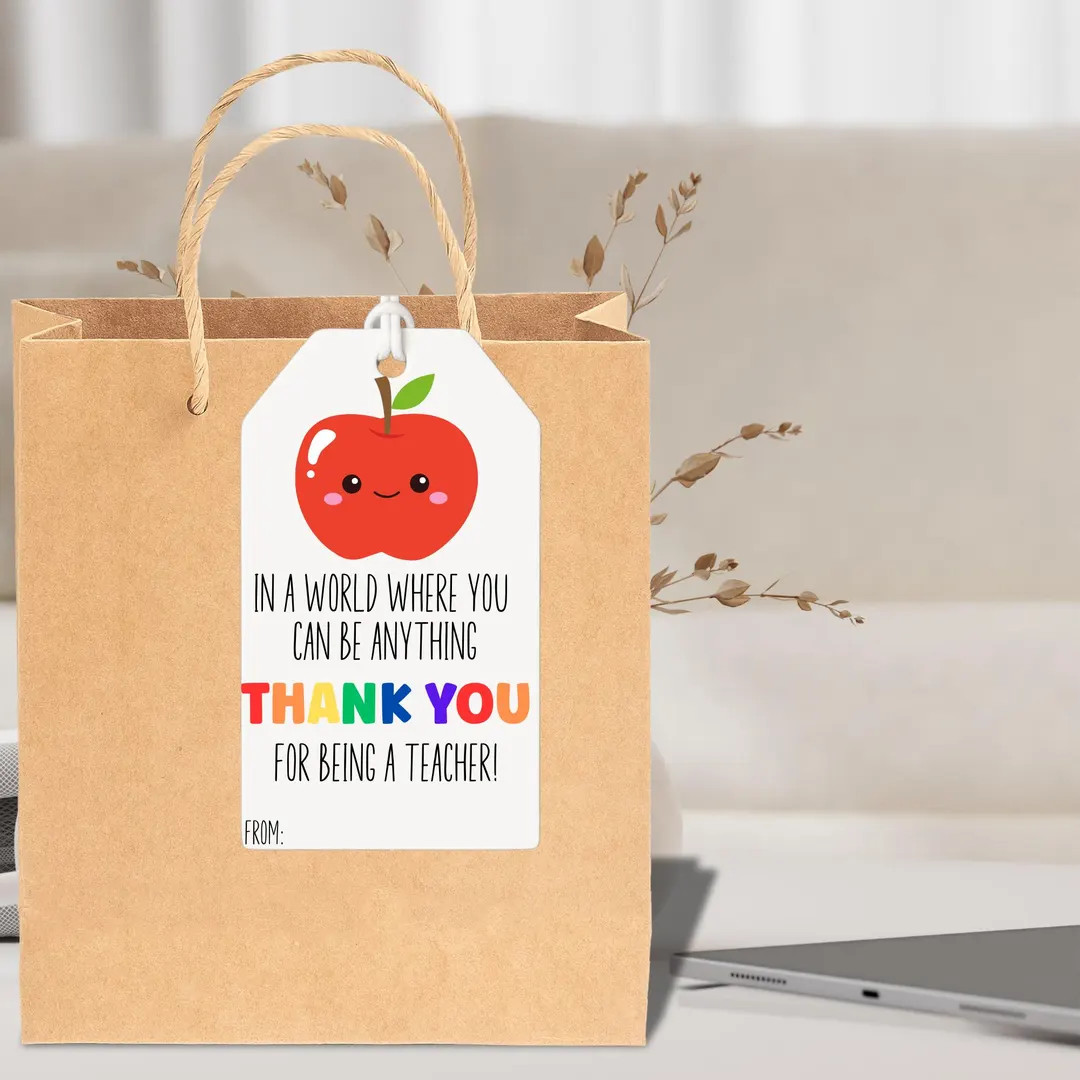 PRINTED Thank You For Being a Teacher, Teacher Appreciation Week Gift, Best Teacher Gift, Apple T... | Etsy (Global)