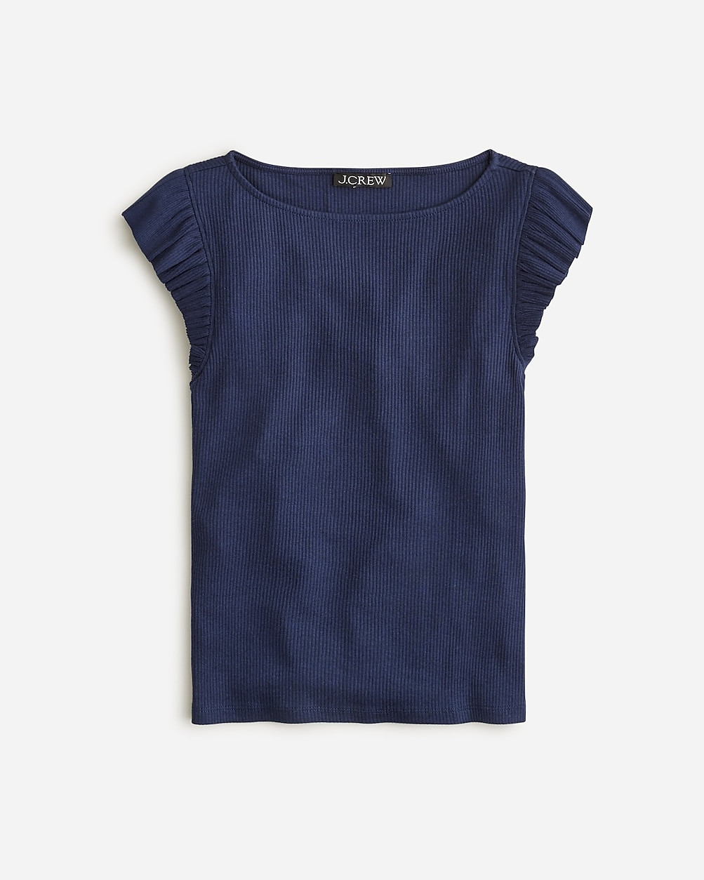 Vintage rib ruffle boatneck tank top | J. Crew US