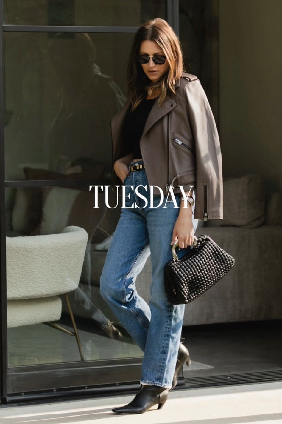 Leather jacket, transitional outfit idea 

#LTKstyletip #LTKVideo #LTKover40