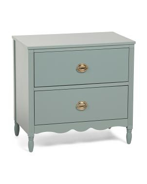 26X25X16 2 Drawer Side Table, Gold | TJ Maxx