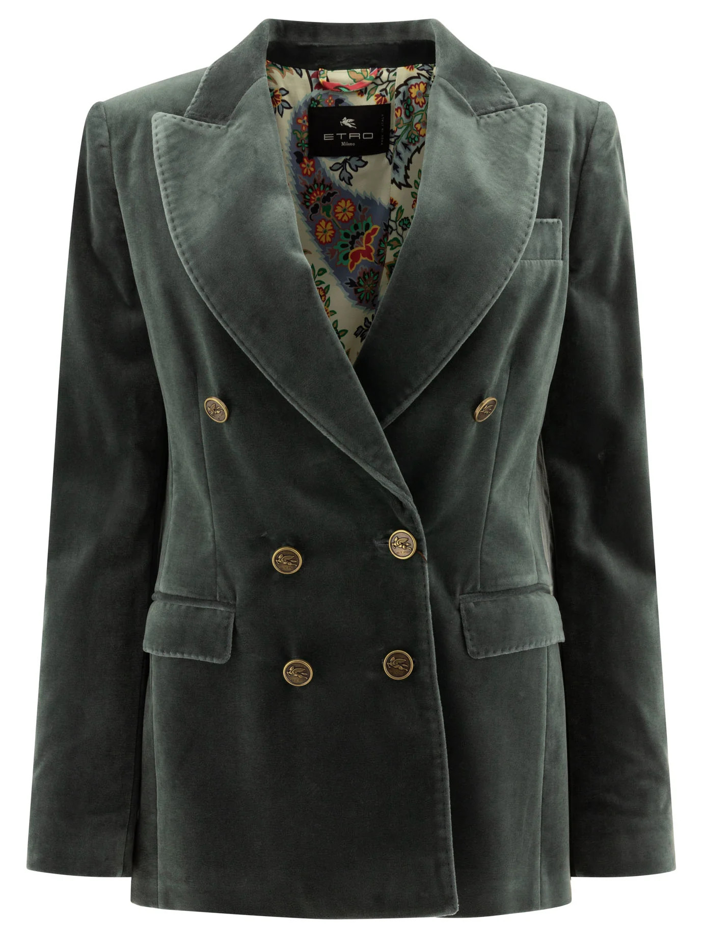 Etro Double Breasted Velvet Blazer 40 | Balardi