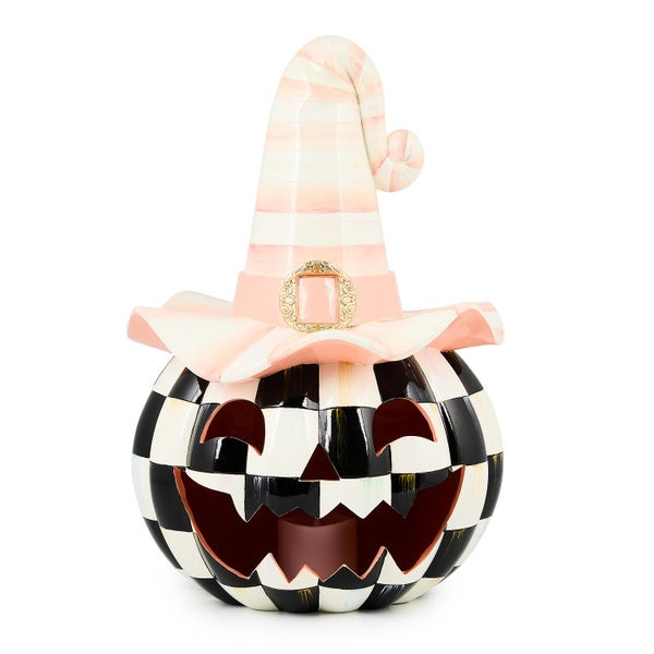 MacKenzie-Childs Rosy Happy Jack Illuminated Pumpkin | MacKenzie-Childs