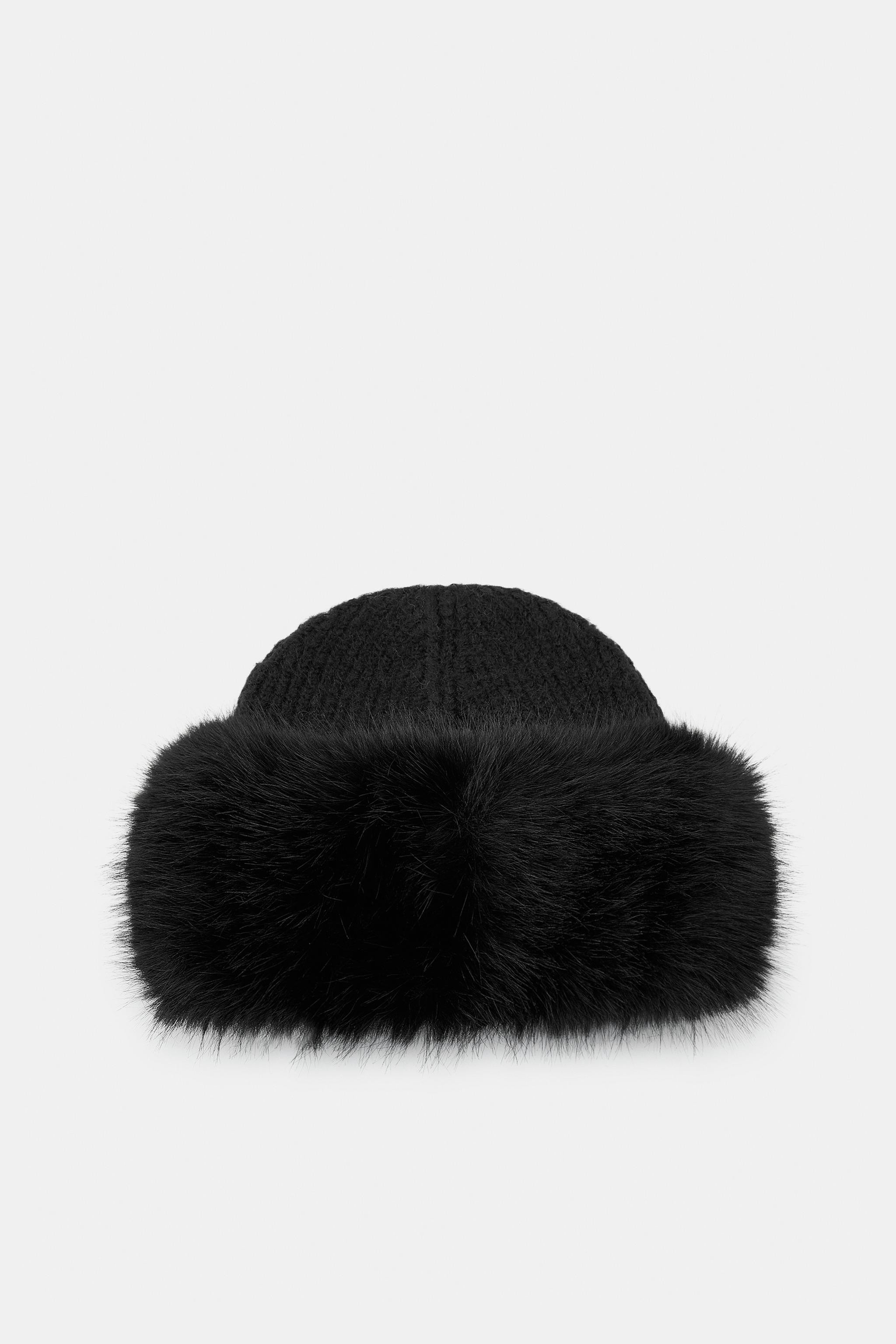 FAUX FUR KNIT BEANIE | Zara US