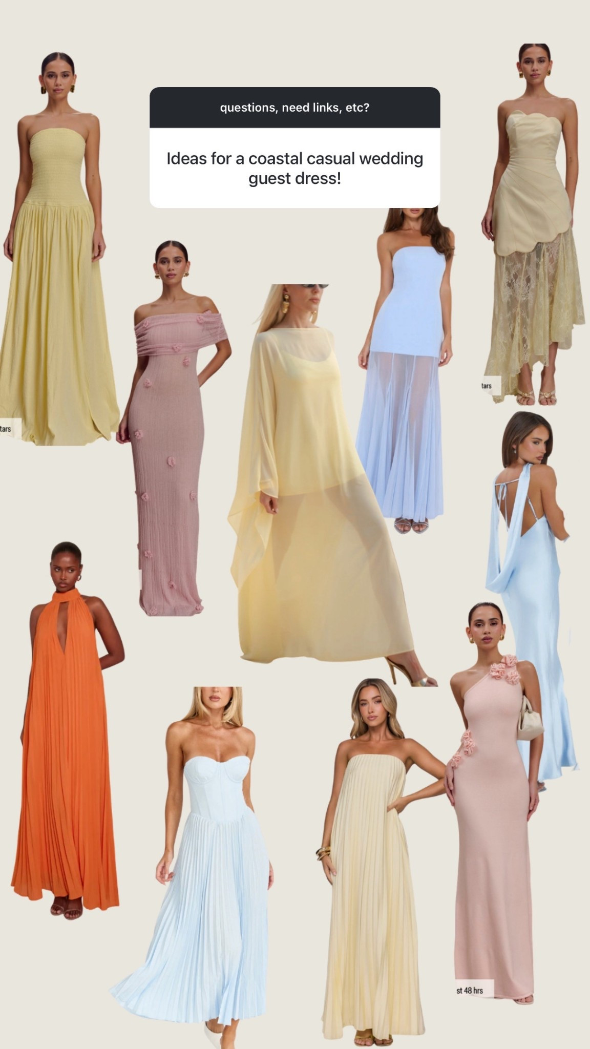 Coastal casual summer wedding guest dress ideas! 

#LTKWedding #LTKSeasonal #LTKootd