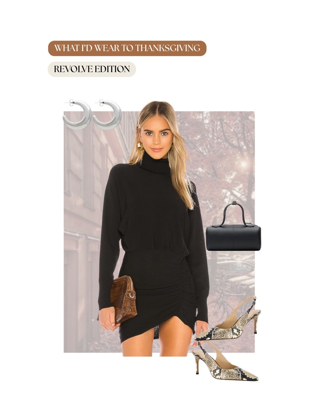 What I’d Wear to Thanksgiving — Revolve Edition 🖤 Effortless and chic in a black long-sleeve mini dress paired with snakeskin heels. Perfect for a Thanksgiving outfit idea or fall night out look. 

#ThanksgivingOutfit #FallOutfitInspo #RevolveStyle #RevolveFinds #LTKFallFashion #ThanksgivingLooks #HolidayOutfitIdeas #MiniDressStyle #FallFashion #NeutralOutfits

#LTKHoliday #LTKSeasonal #LTKStyleTip