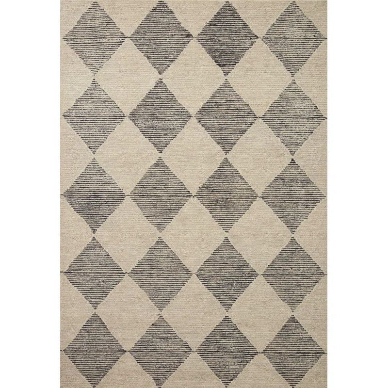 7’9” X 9’9” Chris Loves Julia x Loloi Francis Collection FRA-01 Beige / Charcoal Area Rug | Wayfair North America