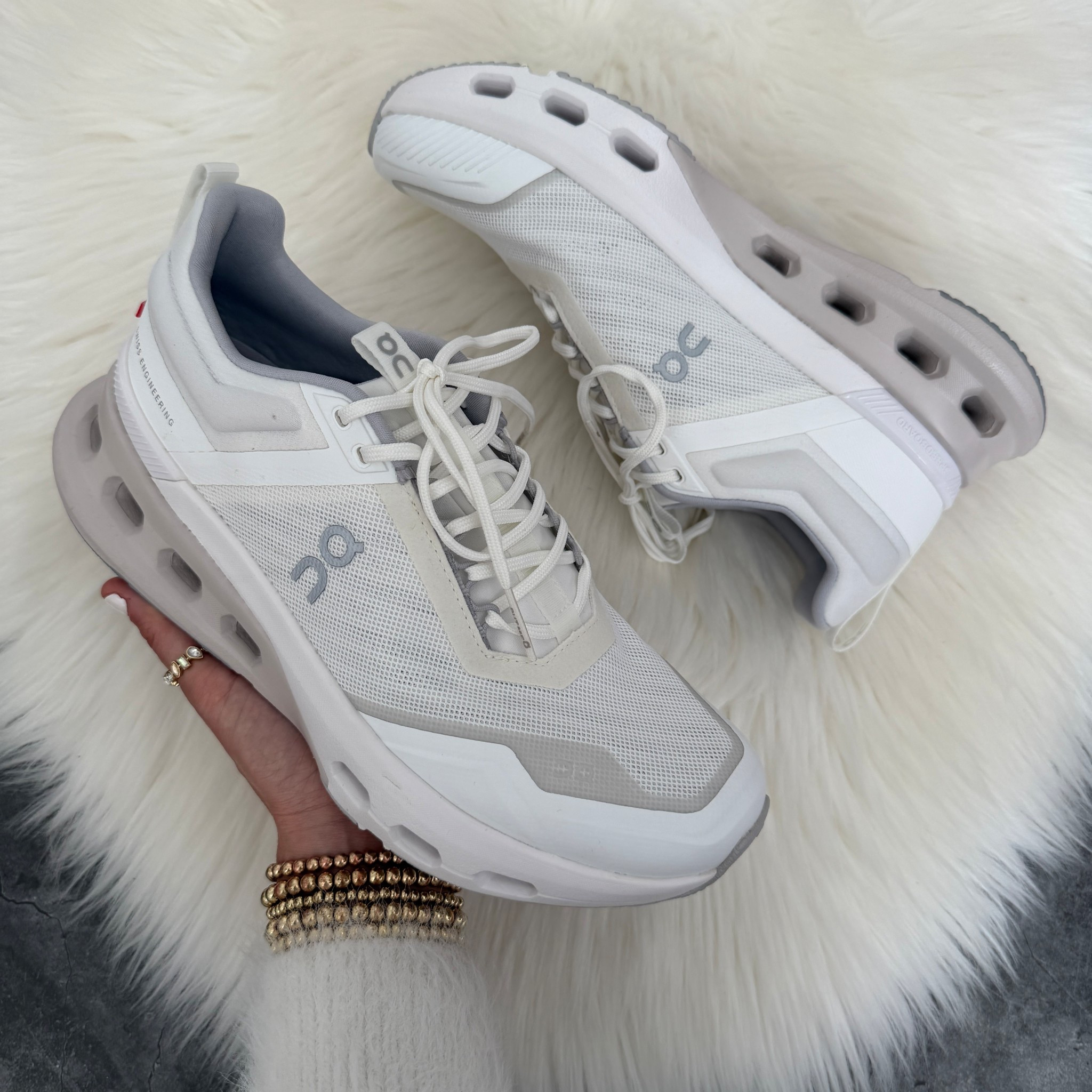 On cloudnova x training sneaker in  white glacier runs true to size 