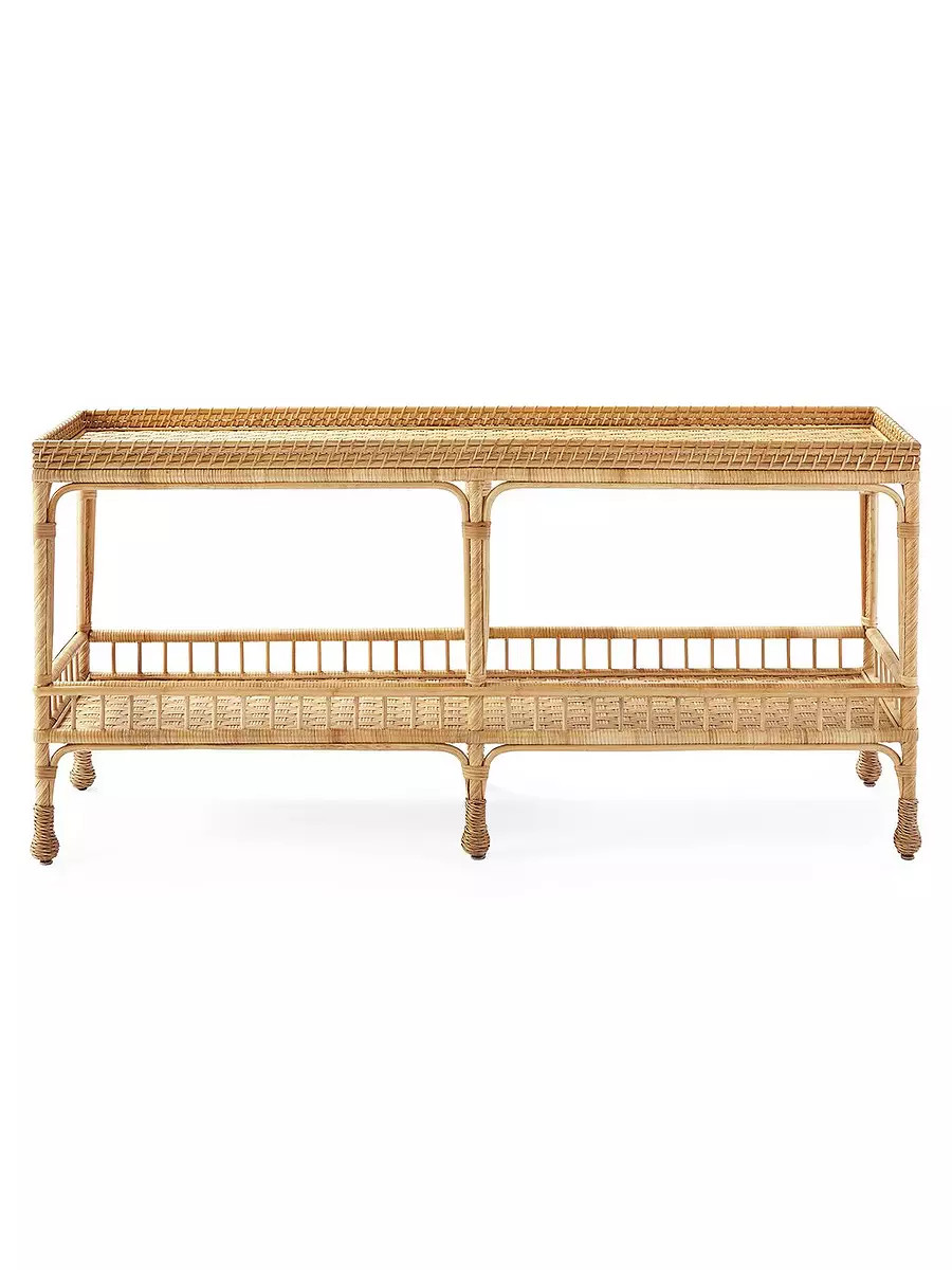 South Seas Rattan Console | Serena and Lily