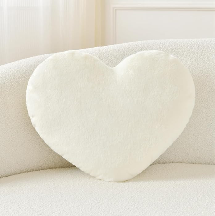Petrella Throw Pillows Heart Pillow Cute Fuzzy Pillows for Bed Livingroom Home Decor Cushion Deco... | Amazon (US)