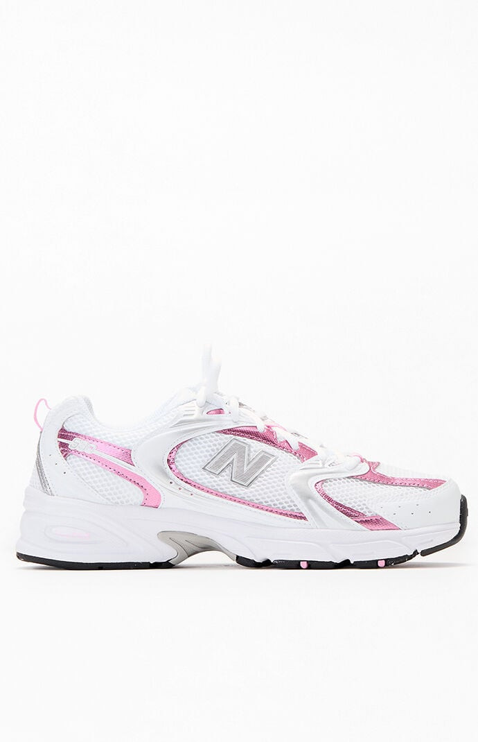 New Balance White & Pink 530 Sneakers in White/Pink - Size 6.5 | PacSun
