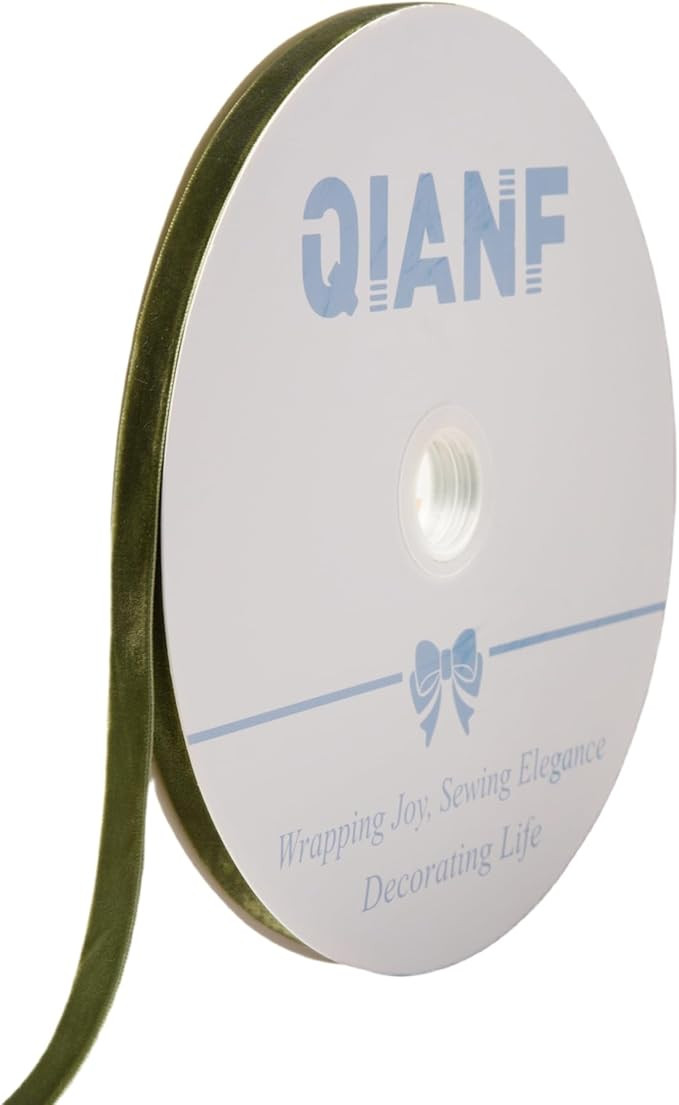 Vintage Moss Green Velvet Ribbon Christmas Ribbon for Gift Wrapping Crafts Christmas Tree Ornamen... | Amazon (US)