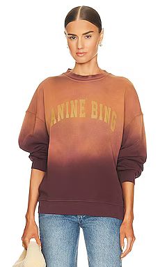 ANINE BING Harvey Sweatshirt in Washed Faded Burgundy from Revolve.com | Revolve Clothing (Global)