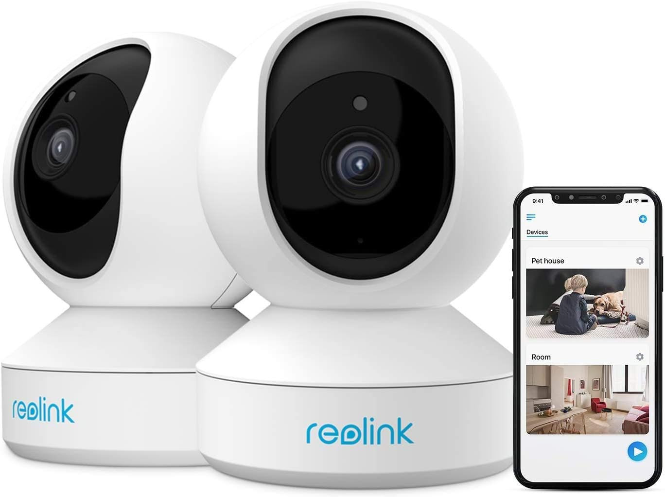 REOLINK Home Security Camera System, 3MP HD Plug-in Indoor WiFi Pan Tilt Pet Camera, Baby Monitor... | Amazon (US)
