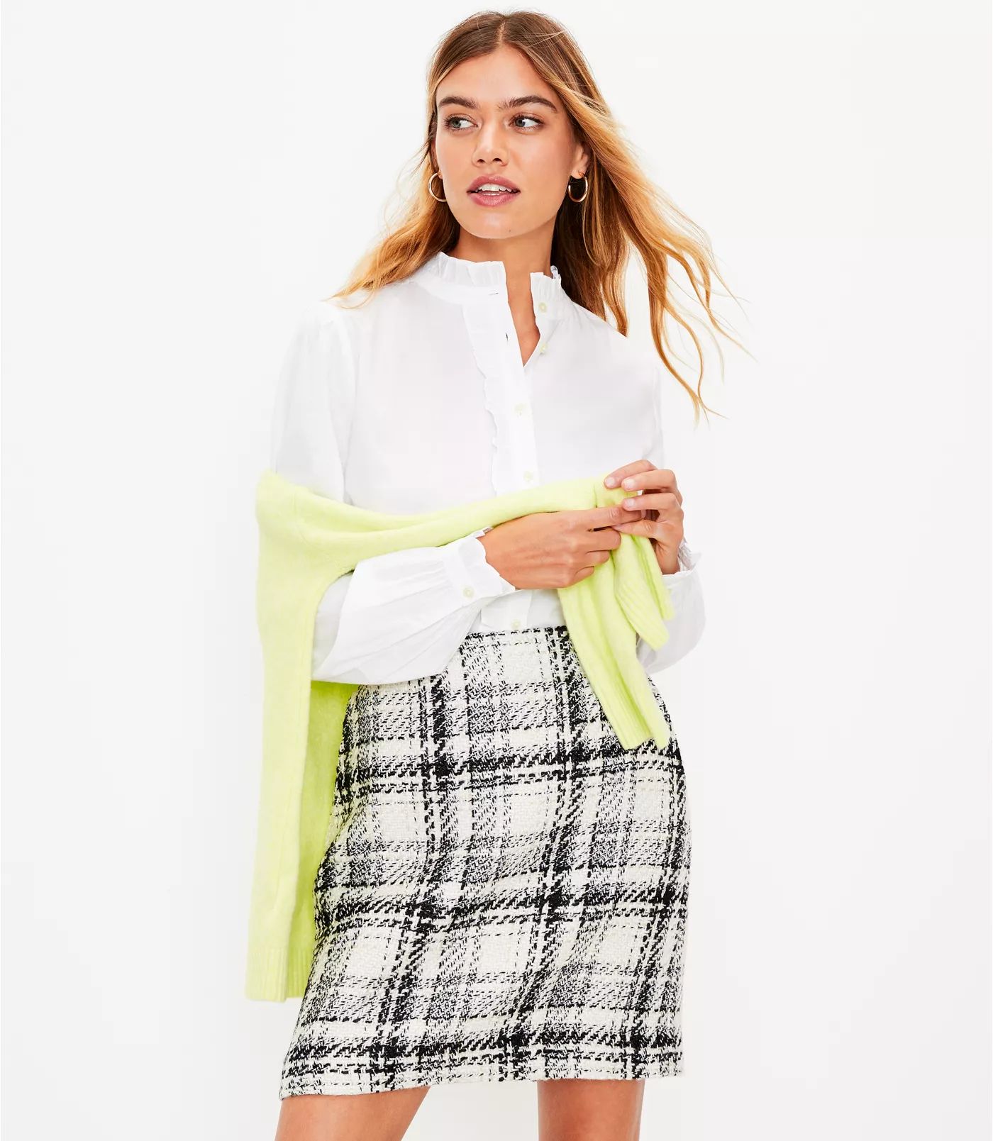 Tweed Pocket Skirt | LOFT | LOFT