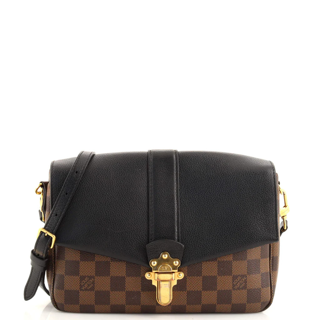 Clapton Handbag Damier and Leather PM | Rebag